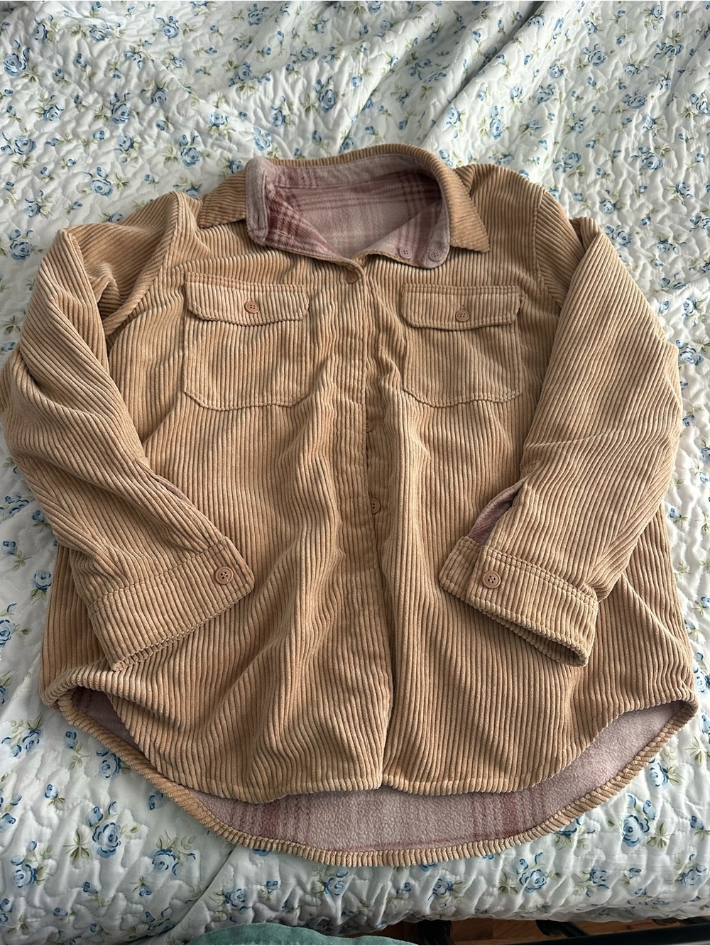 Love Tree Tan Corduroy Button-Up Jacket